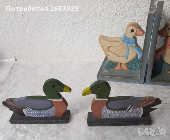 2 бр стари дървени патки, патка, фигура