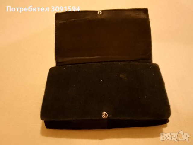 Винтидж чанта,портмоне със златна сърма черно кадифе, снимка 9 - Антикварни и старинни предмети - 41590235