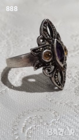 Vintage сребърен пръстен 925 , снимка 2 - Пръстени - 44200563