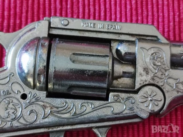 Стар метален пистолет с капси, Испания. , снимка 5 - Колекции - 35715491