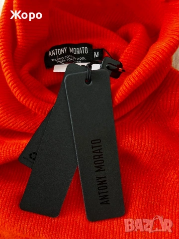 Оригинален Antony Morato оранжев поло пуловер размер M – нов с етикети, снимка 7 - Пуловери - 53542614