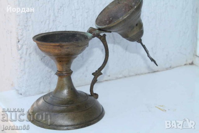 Бронзова кандилница , снимка 6 - Антикварни и старинни предмети - 39077523