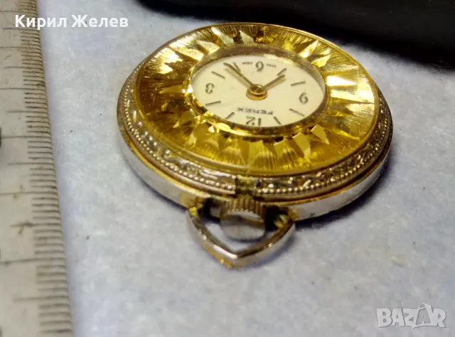 FEREX SWISS MADE Стар МЕХАНИЧЕН ОРНАМЕНТИРАН ЛУКСОЗЕН ПОЗЛАТЕН ДЖОБЕН ЧАСОВНИК ШВЕЙЦАРИЯ 50124, снимка 5 - Антикварни и старинни предмети - 49487831