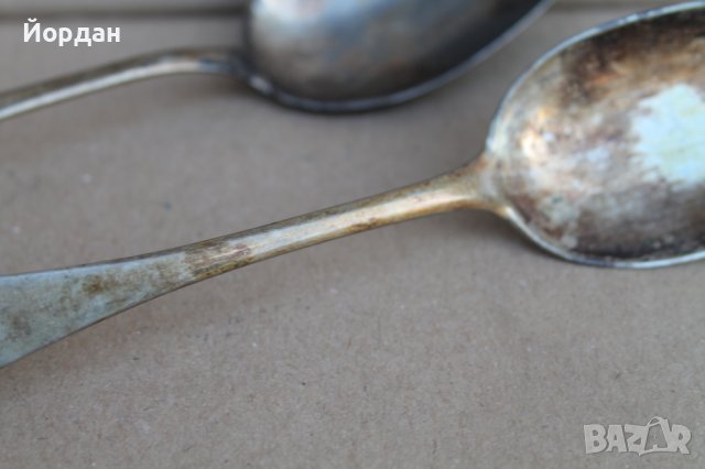 2 броя сребърни лъжици , снимка 3 - Антикварни и старинни предмети - 42155120
