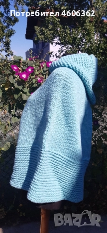 ръчно изплетено пончо , снимка 3 - Други - 51863970