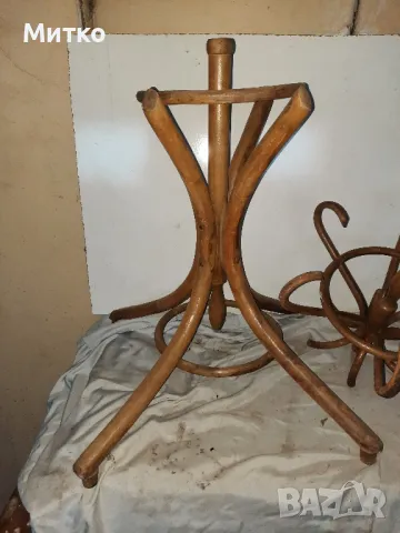 Горна и долна част за ретро Виенска вертикална дървена закачалка, снимка 2 - Антикварни и старинни предмети - 48719614