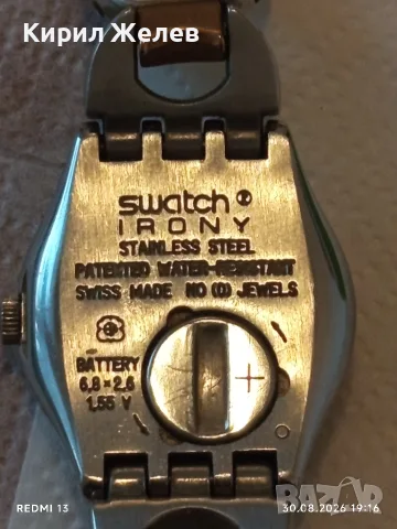 Марков дамски часовник Swatch Swiss Quartz стил и елегантност 48699, снимка 6 - Дамски - 55878269