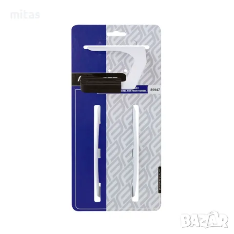 Велосипедна стойка за стена FORCE F, Закачане за предно колело, Бяла, снимка 2 - Аксесоари за велосипеди - 49711386