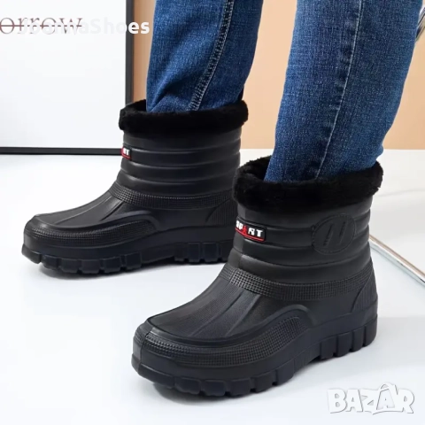 Много леки гумирани топли боти код  2510, снимка 4 - Мъжки боти - 52132039