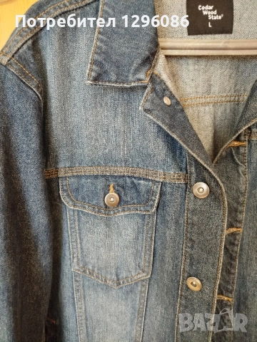 Мъжко дънково яке L, снимка 3 - Якета - 51630572