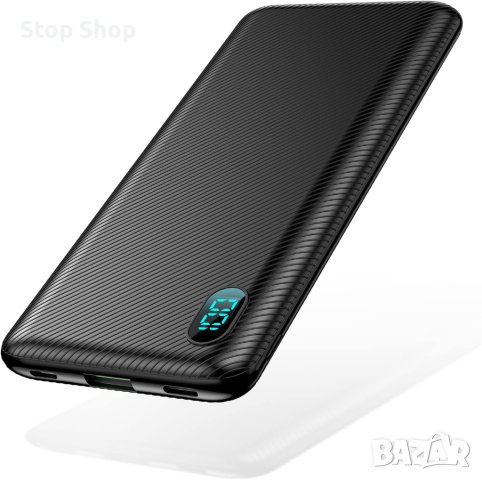 Power Bank, 10000 mAh Power Bank, малък, но здрав, ултра тънък с LED дисплей, външна батерия за моби, снимка 1 - Външни батерии - 42420467