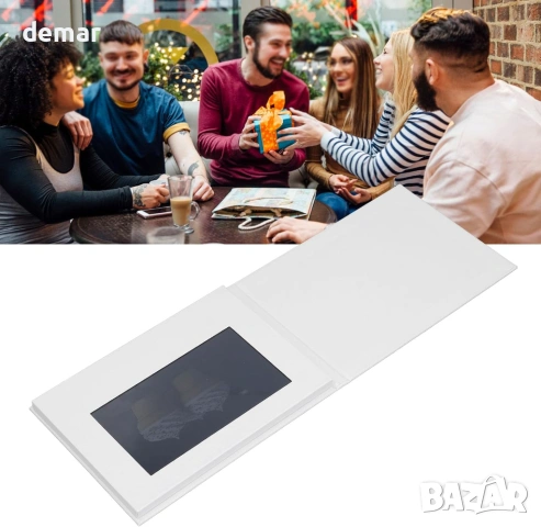 Видео поздравителна картичка LICAEVEY, HD 7-инчов IPS сензорен екран, 4GB памет, снимка 4 - Друга електроника - 53836459