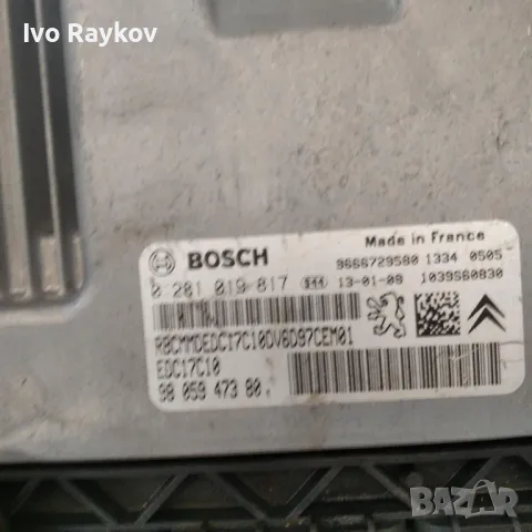 ECU PEUGEOT 1.6HDI 0281019817 ,  9805947380, снимка 2 - Части - 47792493