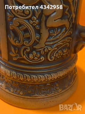 Винтидж (1949-1990)  бирена халба « Семейство на ловци» Gerz W. Germany с дебел капак., снимка 9 - Антикварни и старинни предмети - 52872064