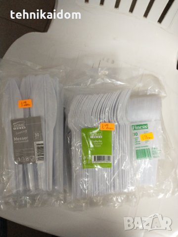 Пластмасови прибори лъжици,вилици,ножове по 30 бр в опаковка, снимка 2 - Прибори за хранене, готвене и сервиране - 34142618