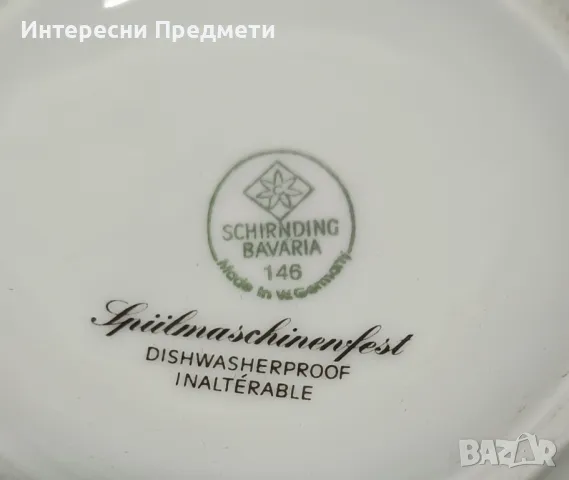Стар Баварски порцеланов чайник ГФР, снимка 3 - Антикварни и старинни предмети - 50100756