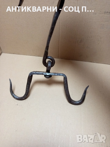 Сос Стар Ръчно Кован Масивен Ченгел За Дране На Животни. , снимка 8 - Антикварни и старинни предмети - 52346257