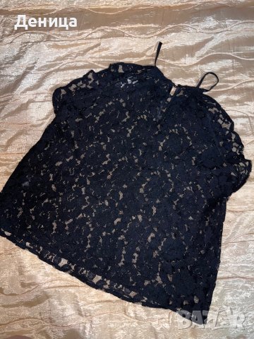 Черен дантелен топ, снимка 5 - Корсети, бюстиета, топове - 42187810