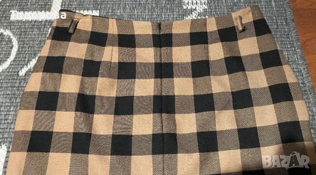 Пола KOTON кафяво и черно с джобове, снимка 4 - Поли - 49180666