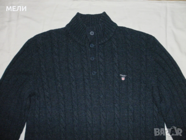 GANT мъжки зимен пуловер вълна XL, снимка 2 - Пуловери - 52803799