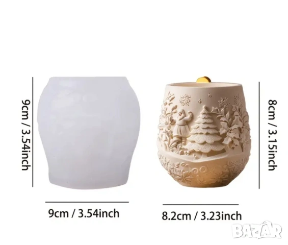 Молд кашпа Коледа (4), снимка 6 - Форми - 53493853