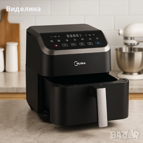 Midea Air Fryer MAD55000ADK – 5L въздушен фритюрник за здравословно и бързо готвене, снимка 2 - Фритюрници - 51793070