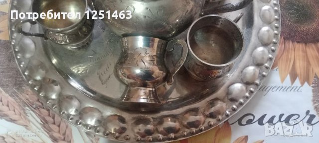 Стариннен Индийски сервиз посребрен , снимка 3 - Антикварни и старинни предмети - 41885530