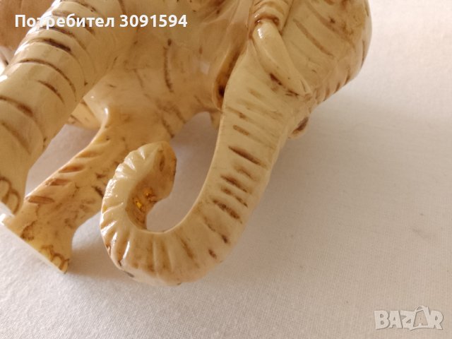 Рядка фигура, скулптура,статуетка Слонче от Слонова кост във перфектно състояние , снимка 9 - Антикварни и старинни предмети - 44296113