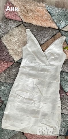 Бяла рокля елегантна, снимка 2 - Рокли - 42357960