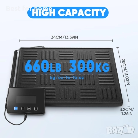 Цифрова везна до 300 кг с функция задържане и тара, снимка 2 - Везни - 51593311