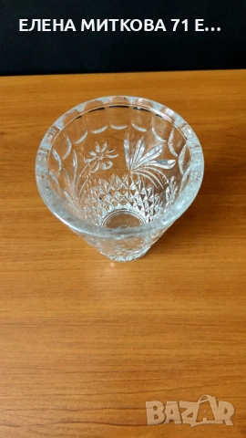 Кристална ваза с богата гравюра, снимка 5 - Вази - 53558668