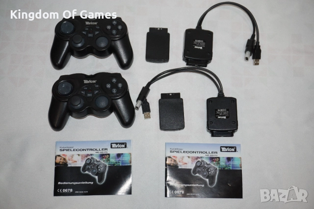 Два броя Оригинални Безжични Контролери Tevion MD 85175 за PC/PS2/XBOX Made In Germany