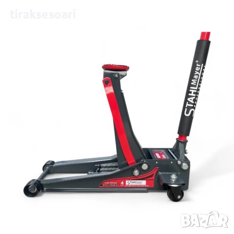 ПРОМОЦИЯ Нископрофилен хидравличен крик 4T STAHLMAYER XL 83–505 мм с двойна помпа, снимка 7 - Други инструменти - 52529633