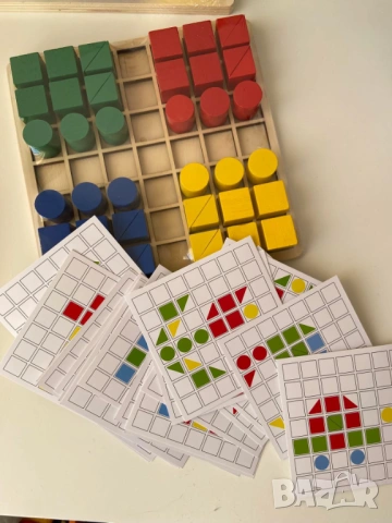 Дървена логическа мозайка