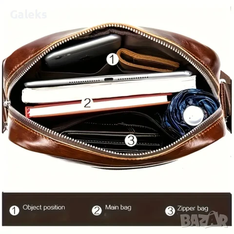 Елегантна, Изчистена Дисплей чантичка с Кафява луксозна естествена кожа !, снимка 9 - Чанти - 49304520