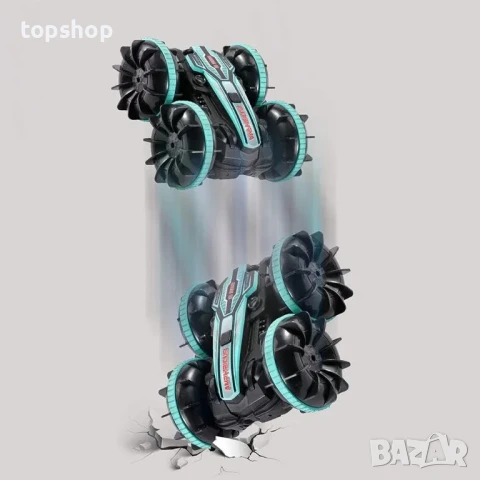 Кола амфибия,Двойно дистанционно контролер+часовник за разпознаване на жестове 2,4 GHz, снимка 5 - Коли, камиони, мотори, писти - 50501513