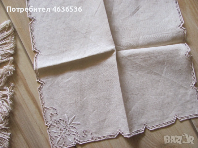 Ръчно изработени салфетки ,лен , бродерия,шопски мотиви, снимка 6 - Антикварни и старинни предмети - 53258595