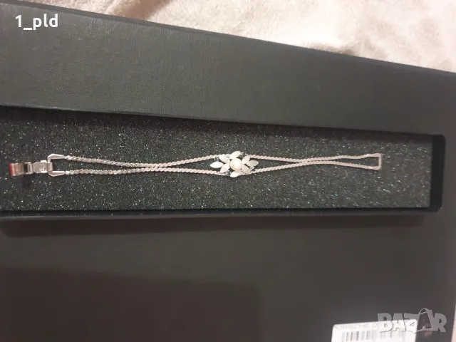 Сребърно колие и гривна с перли, снимка 3 - Бижутерийни комплекти - 48854178