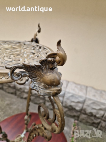 Страхотна антикварна френска бронзова масичка , снимка 9 - Антикварни и старинни предмети - 52138923