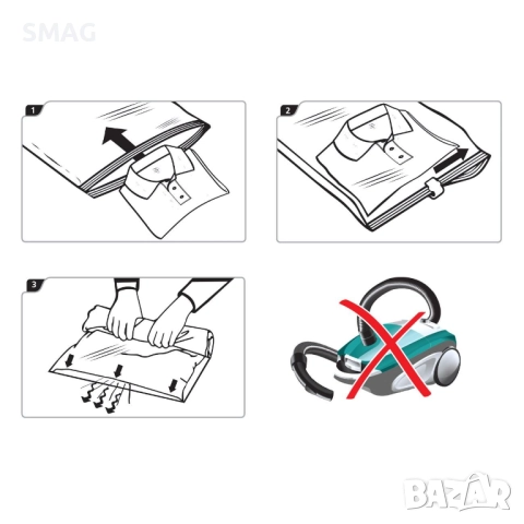 Комплект вакуумни торби за дрехи 70x50 & 50x35 см_1078876, снимка 4 - Други - 52306808