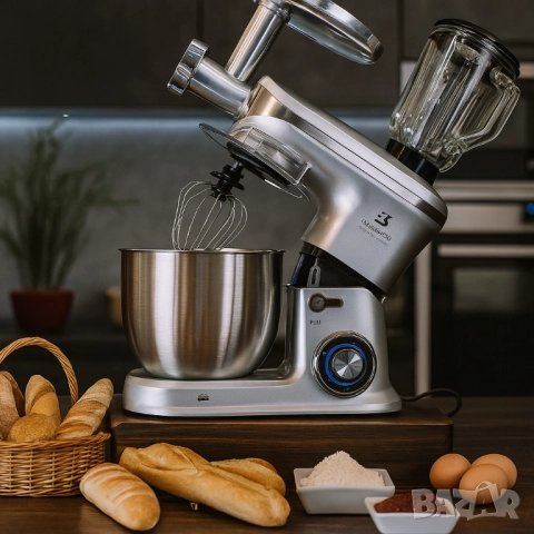 Мултифункционален кухненски робот 3 в 1 Eisenbach – 2000W мощност, купа 6,5 л, снимка 8 - Друга електроника - 51872207