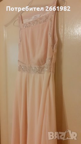 Разкошна дълга кремава рокля - цвят шампанско!, снимка 7 - Рокли - 33998723