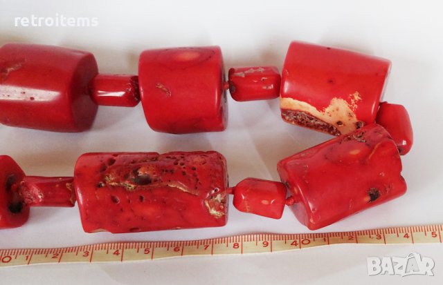 Антикварна Огърлица от Огромни Естествени Корали. Тегло 1.035 кг!, снимка 5 - Колиета, медальони, синджири - 41147175