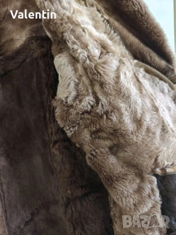 Мъжко кожено палто/яке Shearling/Винтидж естествена кожа размер 52/XL, снимка 6 - Якета - 53611899
