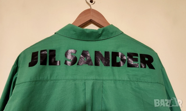 Зелена оверсайз риза Jil Sander, снимка 4 - Ризи - 52828343