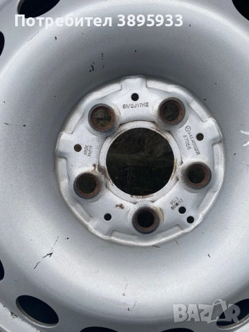 Оригинална стоманена джанта за Mercedes-Benz Vito Viano, снимка 2 - Гуми и джанти - 52580316