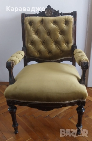 Антични Кресла 1850/70г, снимка 3 - Дивани и мека мебел - 49900556