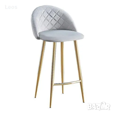 Бар стол Бела в сиво, снимка 1