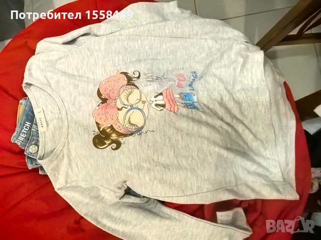 Пола тениска  Калинката и Котаракът, снимка 4 - Детски рокли и поли - 53300224