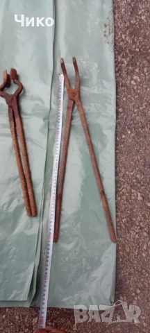 3бр стари ковани ковашки клещи, снимка 6 - Антикварни и старинни предмети - 53431354